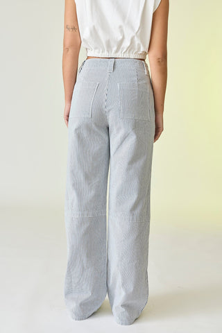 Blue pin stripe pants