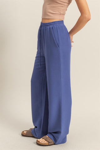 Dusty indigo wide leg pants