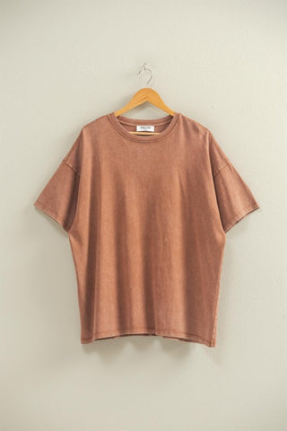 Oversized mineral washed tee