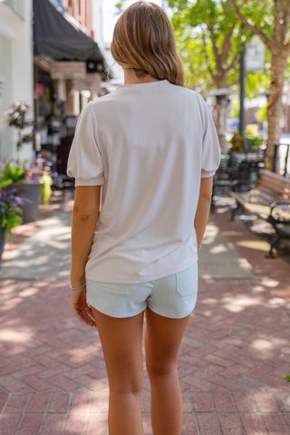 Spa blue patch pocket shorts