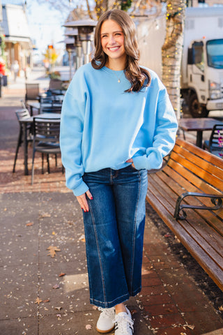 Oversized fleece sweatshirt