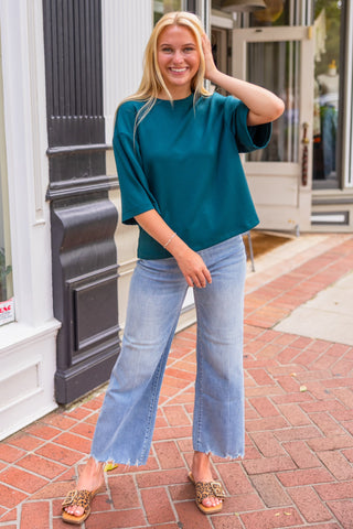 Drop shoulder everyday basic top