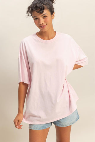 SS mineral wash oversized tee