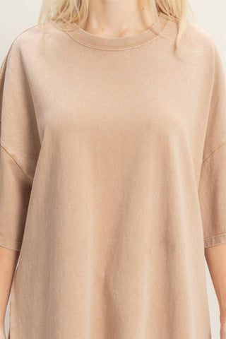 SS mineral wash oversized tee