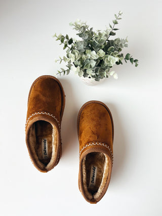 Glory sherpa lined slip on mule