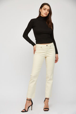 Ivory MR straight leg jeans