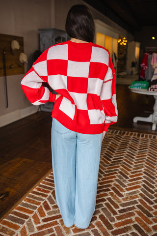 Checkered sweater