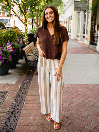 Bold Stripe Wide Leg Pants