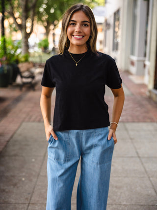 Cotton crew neck short sleeve tee