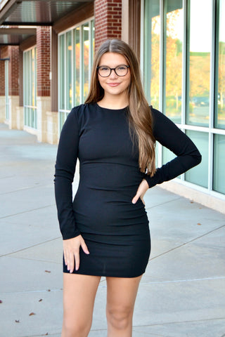 Black LS holiday dress