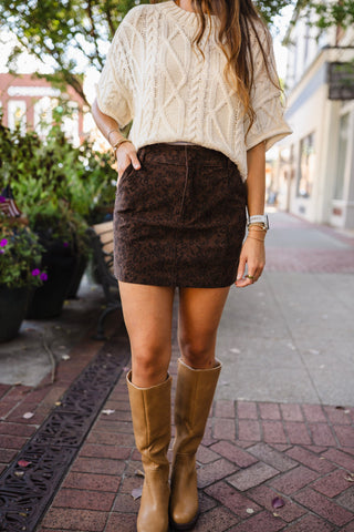 Leopard print mini skirt