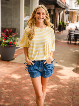 SS oversized stripe top