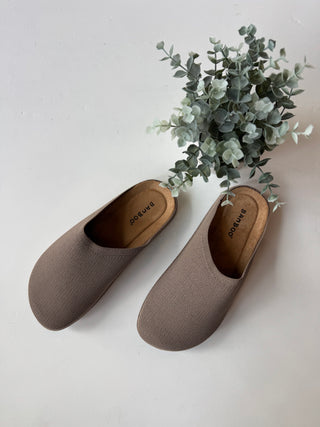Oatmeal slip on mule