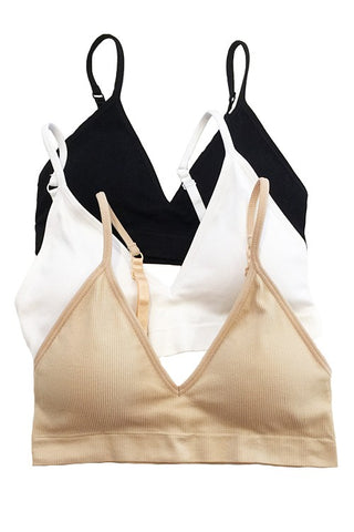Seamless ribbed bralette