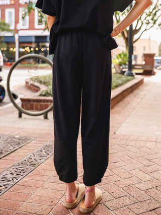 Offset black lounge joggers