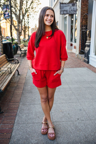 Cloudy knit shorts