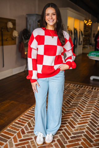 Checkered sweater
