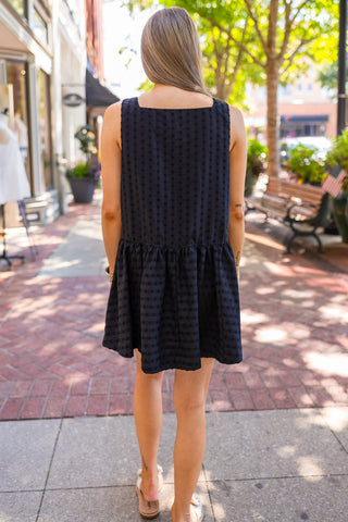 Square neck babydoll dress