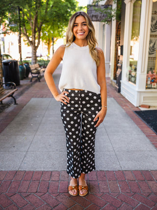 White Sleeveless Textured Sweater Top