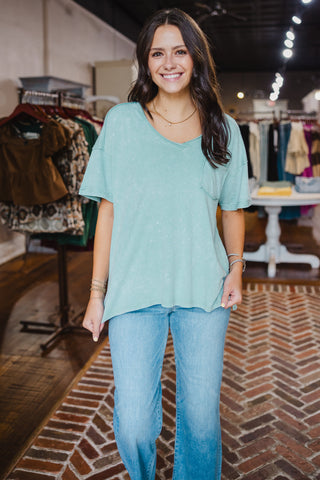 SS V neck tee