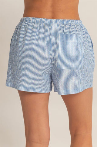 Striped Drawstring shorts