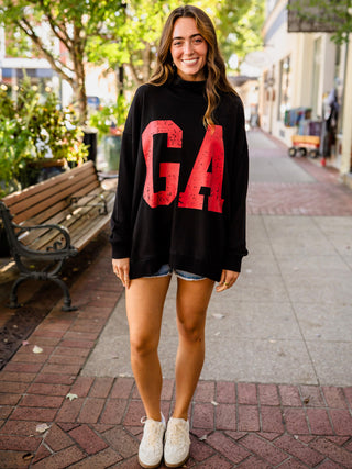 University of Georgia Bulldogs Gameday Mock-Neck Sweatshirt