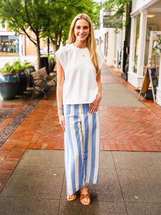 Bold Stripe Wide Leg Pants