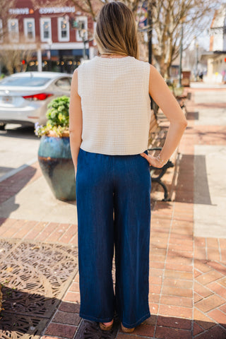 Textured button front vest