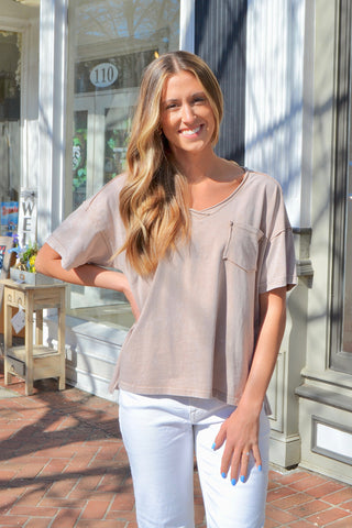 SS V neck tee