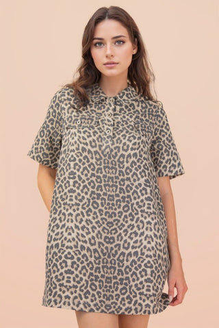 Leopard print SS dress