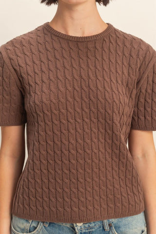 Cable knit SS sweater