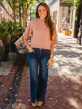 Crew neck SS sweater