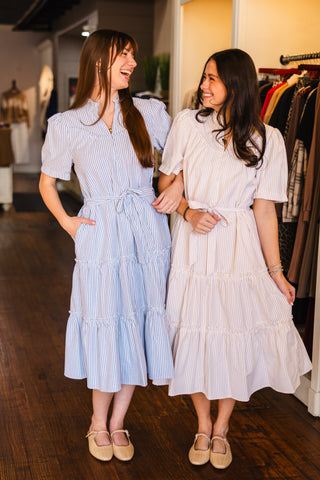 SS striped midi dress