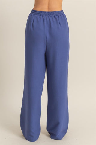 Dusty indigo wide leg pants