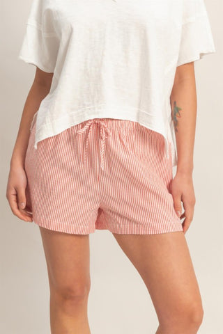 Striped Drawstring shorts