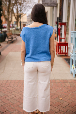 Drop shoulder simple sweater