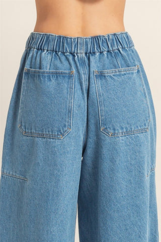 Lt blue wide leg jeans