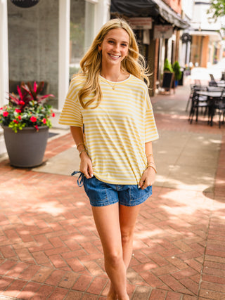 SS oversized stripe top