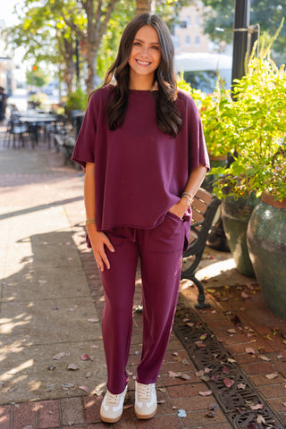 Plum vintage SS pullover