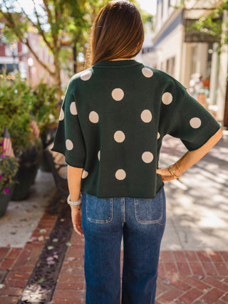 Polka dot SS sweater