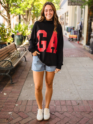 University of Georgia Bulldogs Gameday Mock-Neck Sweatshirt