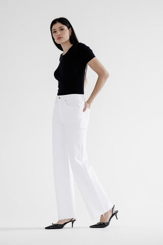 Alabaster HR wide leg jeans