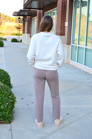 Mocha pintuck pants