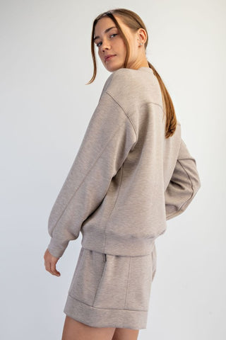 Mock neck pullover