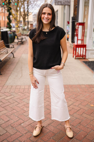 Drop shoulder simple sweater
