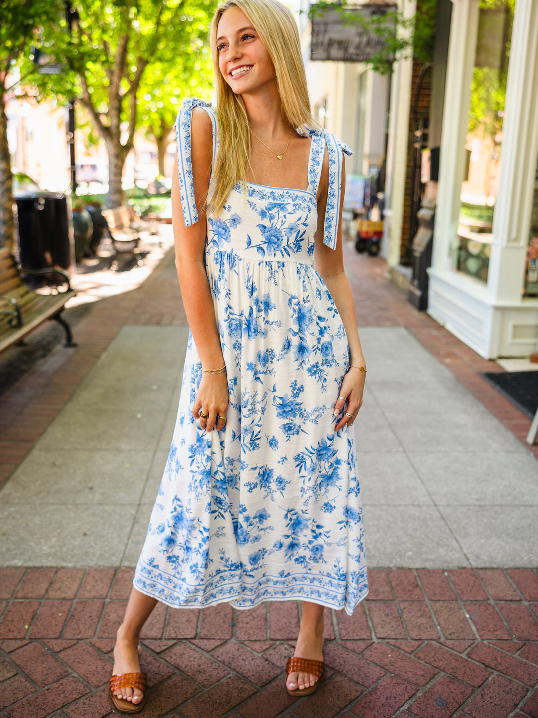Light blue floral dress  ImageBoutique