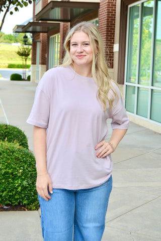 Dusty lavender SS tee