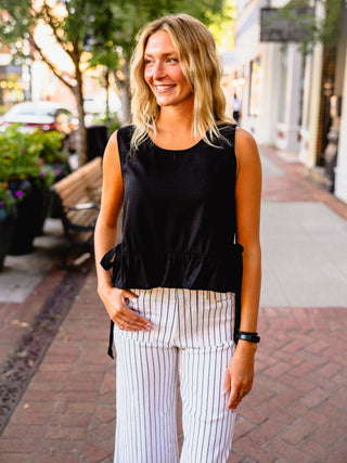 Sleeveless side tie detail top