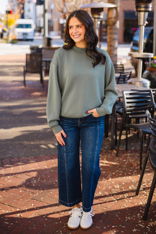 Mock neck pullover