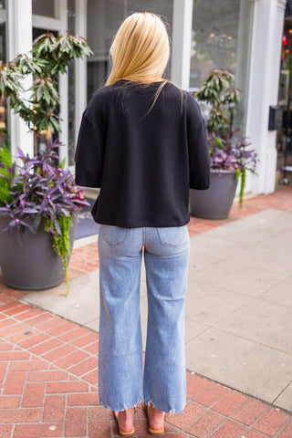 Drop shoulder everyday basic top